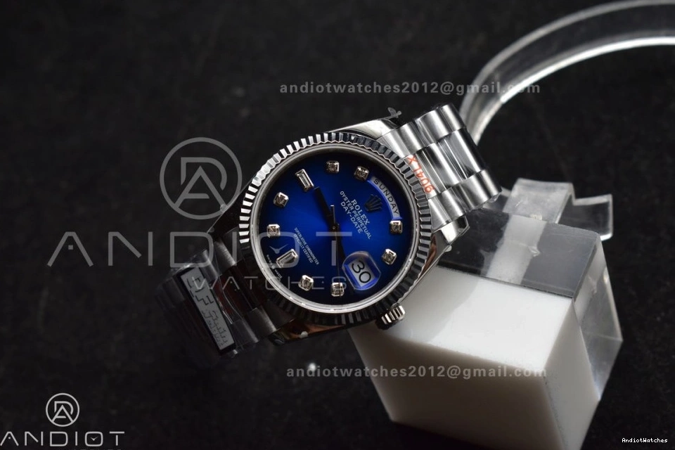 Dial Blue 36 QF Weight) 677 (Gain SS DayDate FlexibleFit Bracelet President Best 904L vr3255 Steel Edition V5 on Diamond 0318